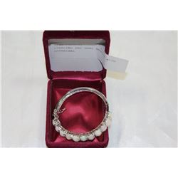 STERLING AND OPAL BANGLE WITH APPRAISAL