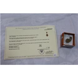 STERLING GENUINE AGATE AND DIAMOND PENDANT AND CHAIN WITH