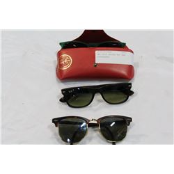 TWO PAIR LADIES RAY BAN SUNGLASSES