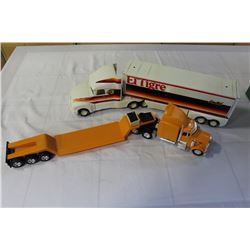 TWO TOY SEMI TRUCKS