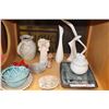 Image 1 : LOT OF CERAMIC BOWLS CANDLESTICKS VASE AND FIGURES