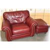 Image 1 : OVERSIZED STUDDED ARMCHAIR AND OTTOMAN