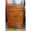Image 1 : 4 DRAWER WALNUT DRESSER