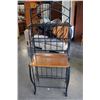 Image 1 : WOOD AND METAL BAKERS RACK