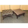 Image 1 : TWO SMALL METAL BASE FOOTSTOOLS