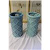 Image 1 : TWO DESIGNER EARTHENWARE UMBRELLA STANDS