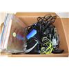 Image 1 : BOX OF RECORDS AND PS2 CONSOLE