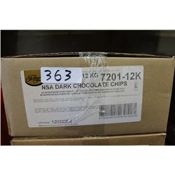 12KG BOX OF NO SUGAR ADDED DARK CHOCOLATE CHIPS