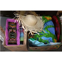 TWO BOXES OF "HAWAII" PARTY ITEMS