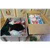 Image 1 : TOTE AND BOX OF YARN AND BATTING