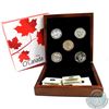 Image 1 : 2013 Canada $25 O' Canada Series 5-coin Set (TAX Exempt) - comes in deluxe Case issued by the Mint