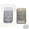 Image 1 : Pair of Johnson Matthey 1oz 999 Fine Silver Bars (TAX Exempt). Receive 1oz example first produced in