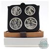 Image 1 : 1976 Montreal Olympics 4-coin Series V Sterling Silver Set in All Original Packaging. This set conta