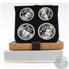 Image 1 : 1976 Montreal Olympics 4-coin Series VI Sterling Silver Set in All Original Packaging. This set cont