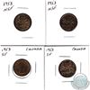 Image 1 : Estate Lot of 4x 1953 1-cent in 2x2s. You will receive 2x NSF & 2x SF. 4pcs
