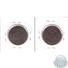 Image 2 : 1850 & 1854 United States 1-cent coin in 2x2 holders.2 pcs