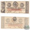 Image 1 : State of Georgia $100 Civil War note Dated 1863.
