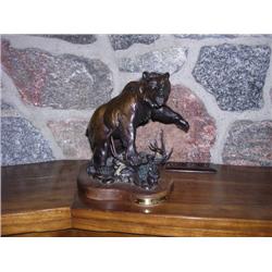Ducks Unlimited Bear Bronze statue