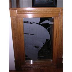 Etched Glass of Sailing Ships