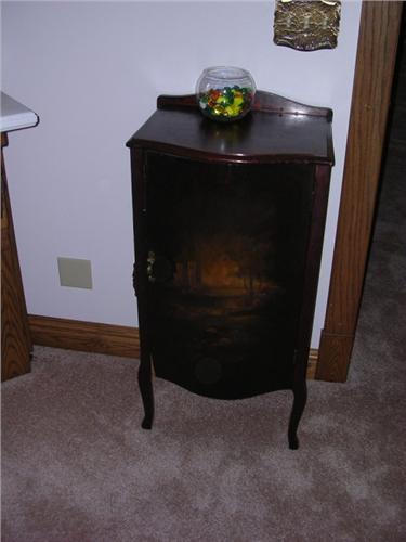 Antique Painted Record Cabinet