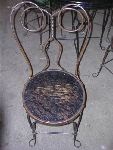 Antique Ice Cream Parlor Table Chairs