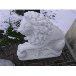 Ornamental plaster lions
