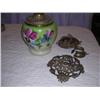 Image 1 : Antique Hand painted ceiling lamp
