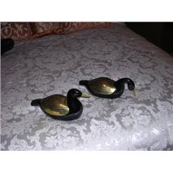 Pair of gold Ducks w/box