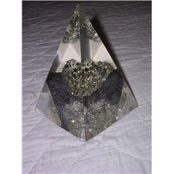 5-sided Pyramid w/pyrite cluster