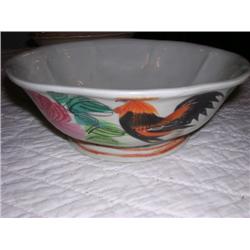 Oriental rooster rice bowl