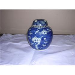 Antique Oriental Ginger Jar w/cork