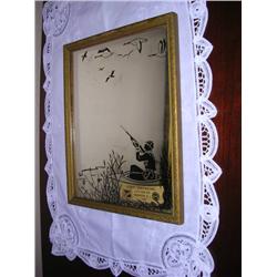 Vintage Mirror w/duck hunting scene