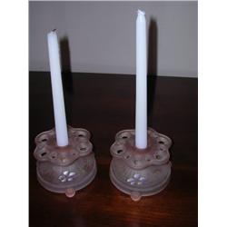 Antique Rose Candlesticks