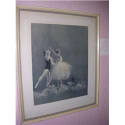 Collectible Print Ballerina Pair Dancing