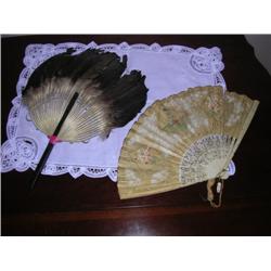 Decorative Victorian and Feather Fan