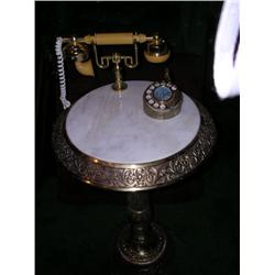 Brass/Marble ornate phone table