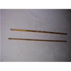 Yard sticks with advertising