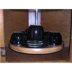 Black Dishes set of 4 soup cups