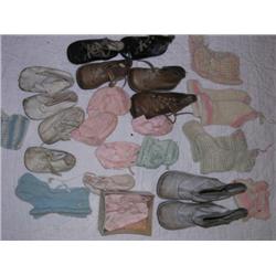 Early 1930's Baby Shoes and Booties