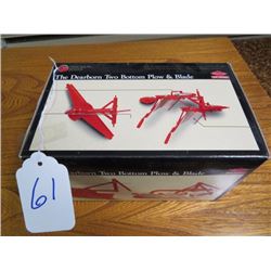 Ford (Dearborn) 3pth 2 bottom plow and rear angle blade. 1/16 scale