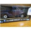Image 2 : Chevy C10 1954 pickup truck on oak base (Blue colour) 1/16 scale