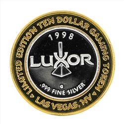 .999 Silver Luxor Las Vegas $10 Casino Gaming Token Limited Edition