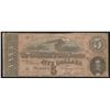 Image 1 : 1864 $5 The Confederate States of America Note