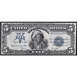 1899 $5 Indian Chief Silver Certificate Bank Note
