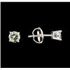 Image 2 : 14KT White Gold 0.62ctw Diamond Earrings