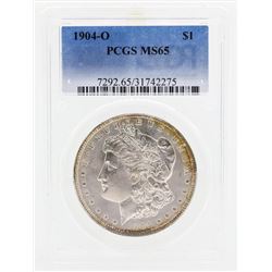 1904-O $1 Morgan Silver Dollar Coin PCGS MS65
