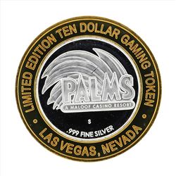 .999 Silver Palms A Maloof Casino Resort $10 Casino Gaming Token Limited Edition