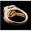 Image 3 : 14KT Rose Gold 2.10ct Morganite and Diamond Ring
