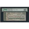 Image 1 : 1860s $20 Treasury Warranty - Military Obsolete Bank Note PMG CU 63EPQ