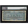 Image 2 : 1864 $20 Confederate States of America Note PMG Choice Uncirculated 63